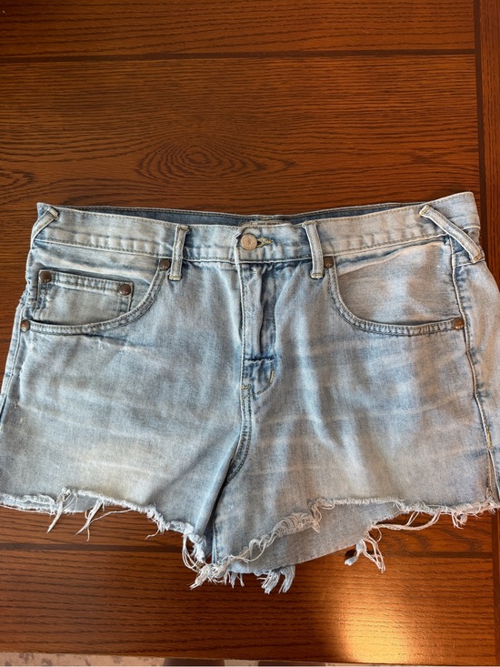 Free People Pants - Free People Light Blue Distressed Denim Cutoff Shorts